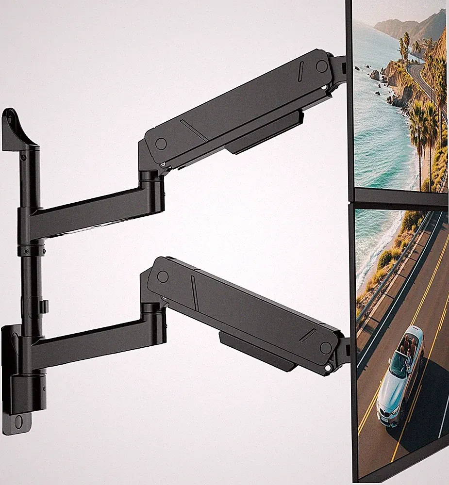 Vertical Dual Monitor Wall Mount for 17-35" Screens, 35.2 Lbs Each | Heavy Duty