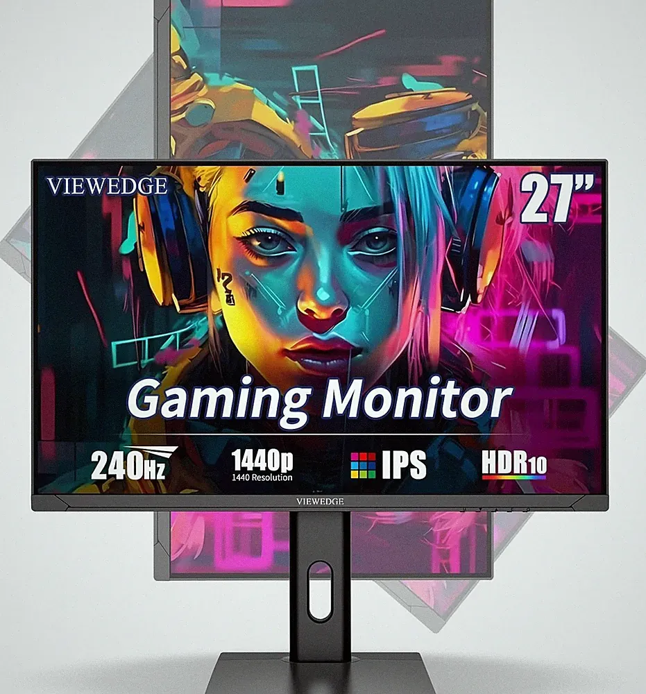 Viewedge 27" 1440p 240Hz IPS Gaming Monitor with Speaker