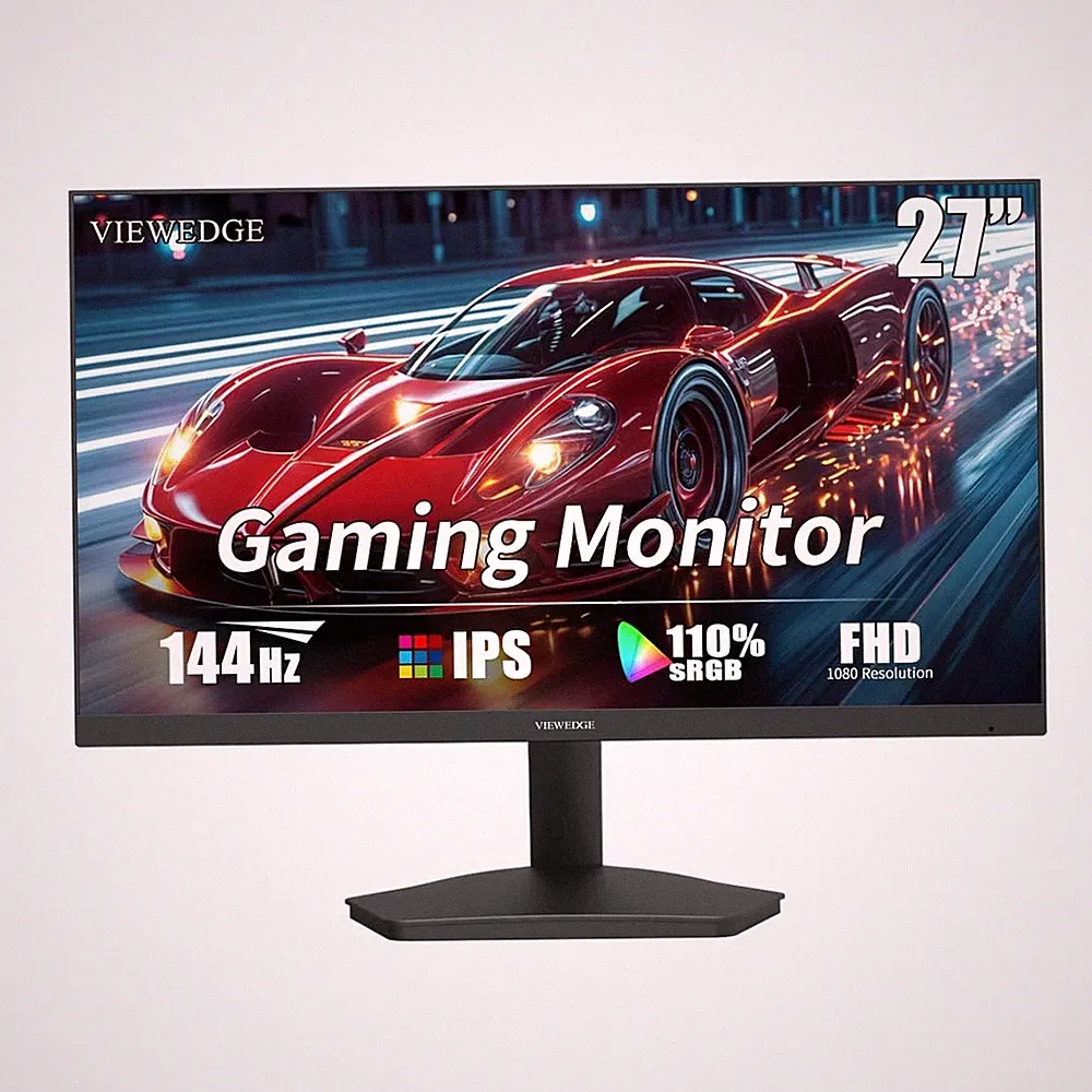 Viewedge Gaming Monitor 27 Inch FHD 144hz, 1ms IPS 1080p Computer Monitor wit...