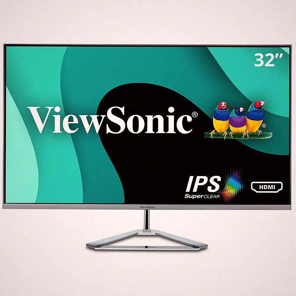 ViewSonic 1080p IPS Monitor VX3276-MHD 32" Thin-Bezel with HDMI, DP and VGA