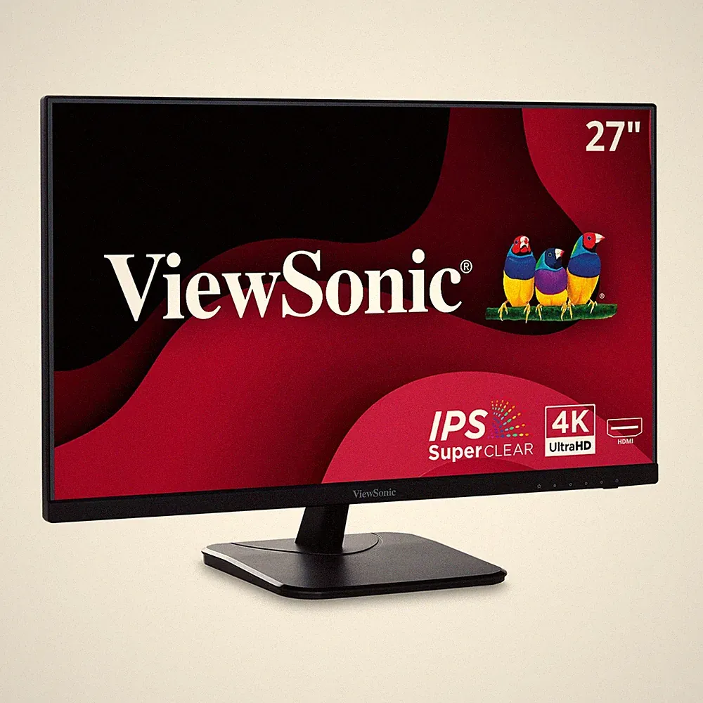 ViewSonic 27" IPS 4K Monitor with Ultra-Thin Bezels, VA2756-4K-MHD