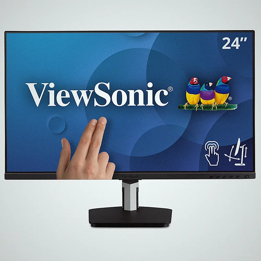ViewSonic Touch Monitor TD2455 24" 1080p 10-Point with Dual-Hinge Ergonomics