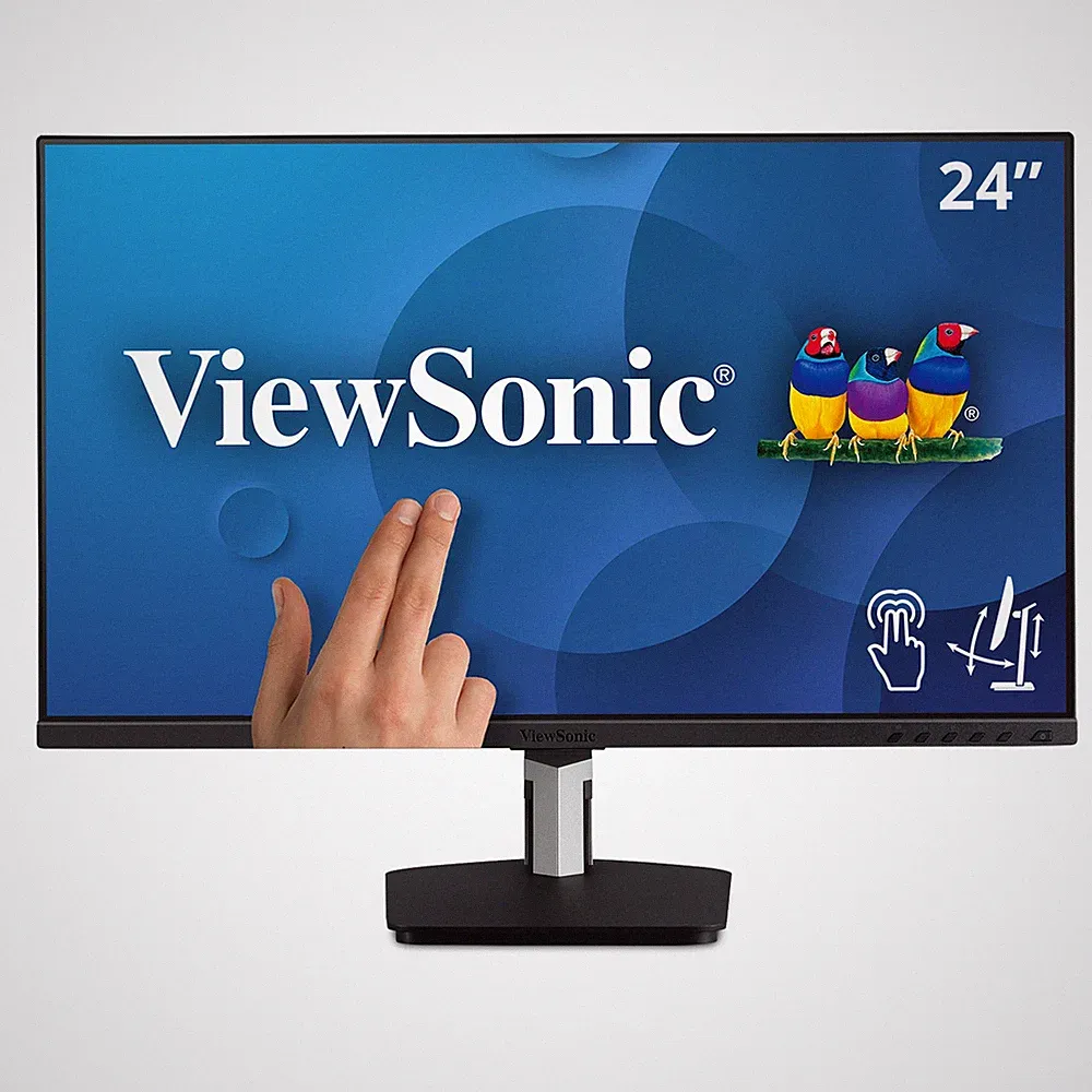 ViewSonic Touch Monitor TD2455 24" 1080p 10-Point with Dual-Hinge Ergonomics