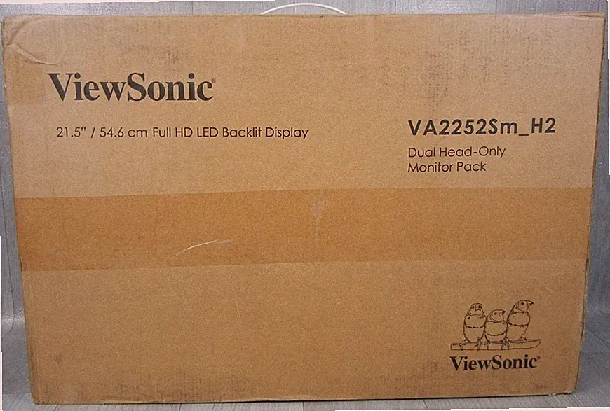 ViewSonic VA2252Sm_H2 22" Dual Pack Head-Only 1080p Monitors DisplayPort DVI VGA