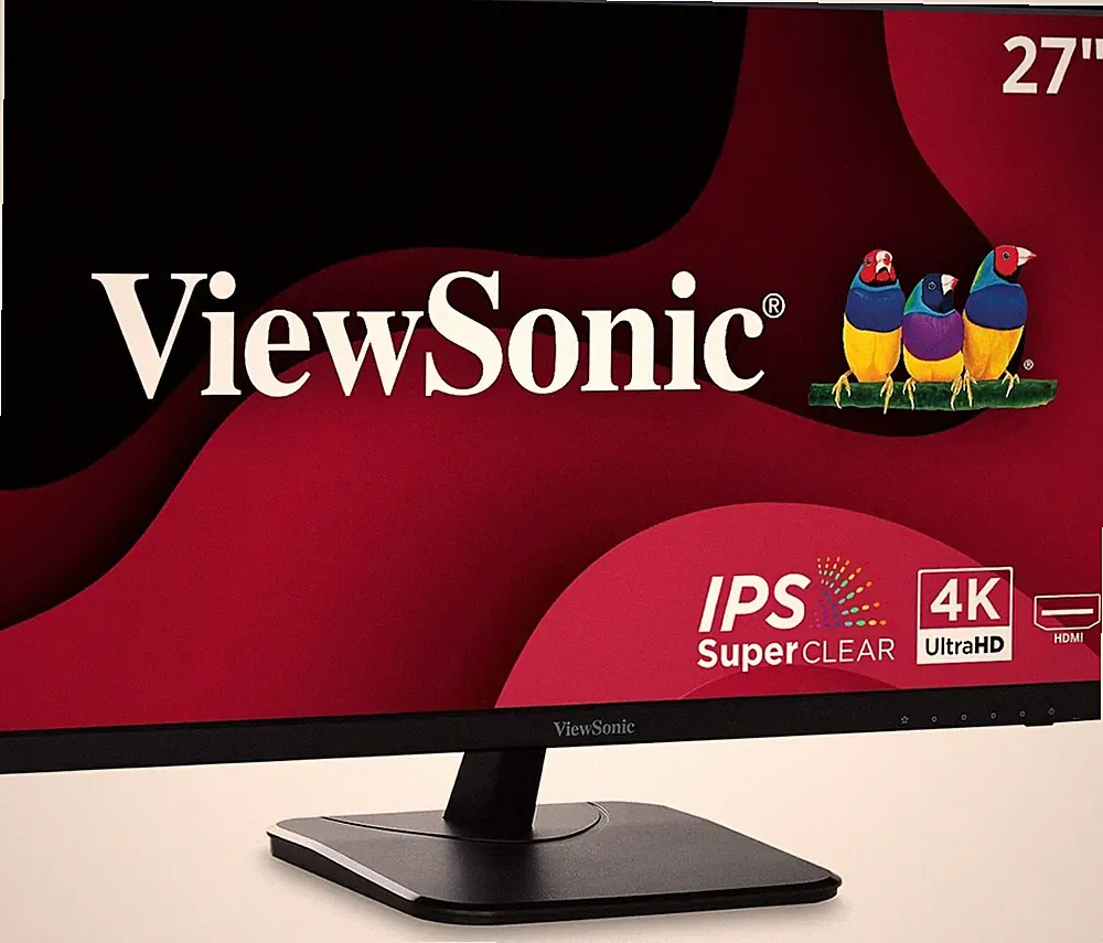 ViewSonic VA2756-4K-MHD-S 27" 4K Monitor Ultra-Thin Bezels Certified Refurbished