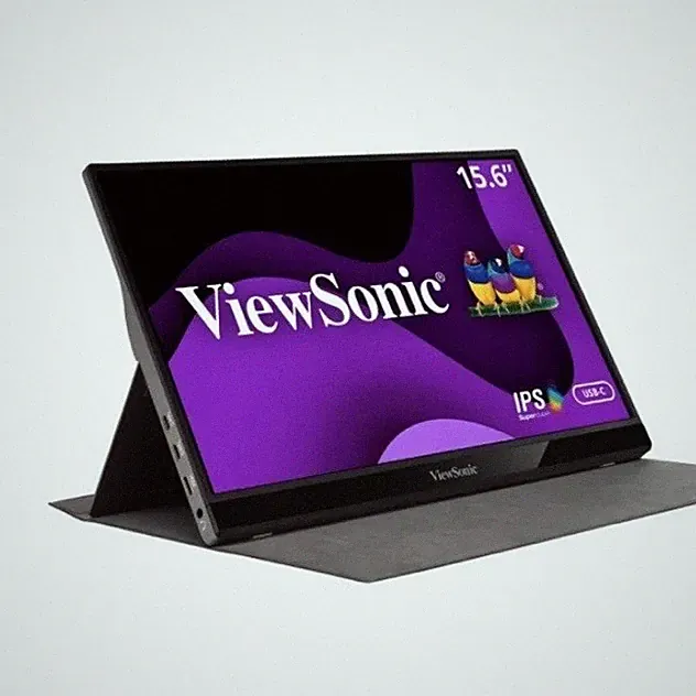 ViewSonic VG1655 15.6" IPS Portable Monitor 1080p USB-C Mini HDMI Speakers Gray