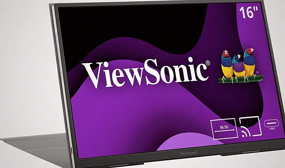 ViewSonic VG1656N-S 16" 1200p IPS Portable Monitor Black - Certified Refurbished