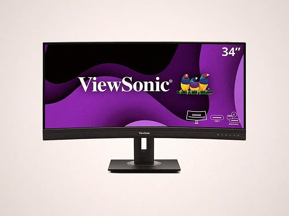 ViewSonic VG3456CA 34" 21:9 4K Ultra WQHD 100Hz USB-C Docking Curved IPS LED Mon