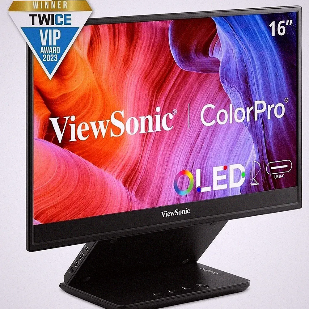 Viewsonic VP16-OLED 15.6" 1080p OLED Monitor USB-C Micro HDI- Black Case w Stand