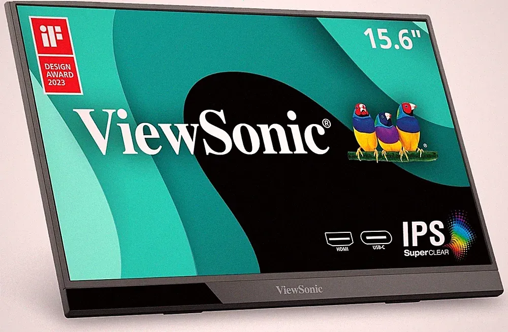 ViewSonic VX1655 15.6 Inch 1080p FHD Portable LED IPS Monitor with 2 Way Powered