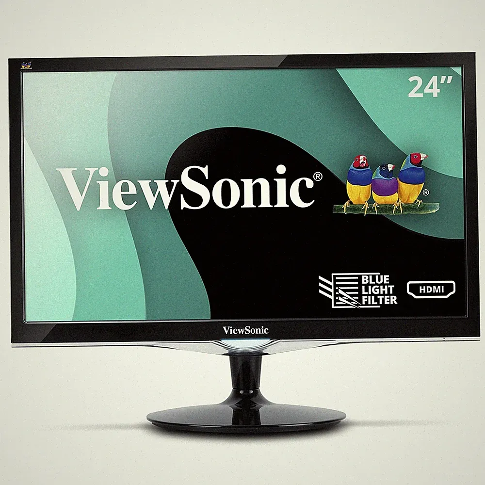 Viewsonic VX2452MH 24 Inch 2MS 60HZ 1080P Gaming Monitor With HDMI DVI And 9E