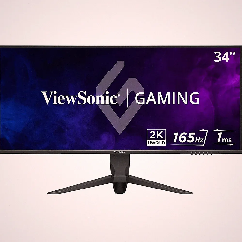 ViewSonic VX3418-2K 34" 21:9 UWQHD 165Hz MVA LED Gaming Monitor, Black