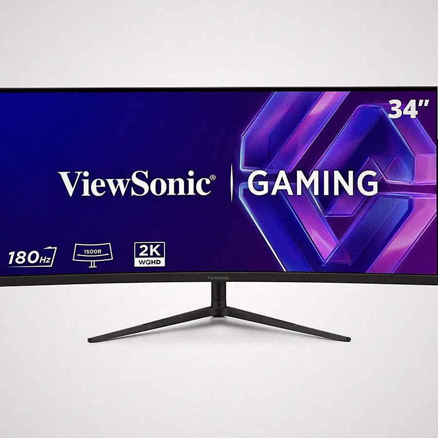 ViewSonic VX3418C-2K 34" 1440p UW Curved Gaming Monitor 180Hz 1ms 3440x1440