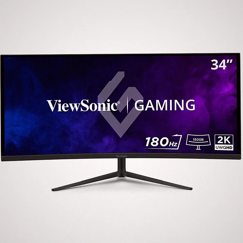 ViewSonic VX3418C-2K 34" UltraWide QHD 180Hz MVA LED Curved Gaming Monitor