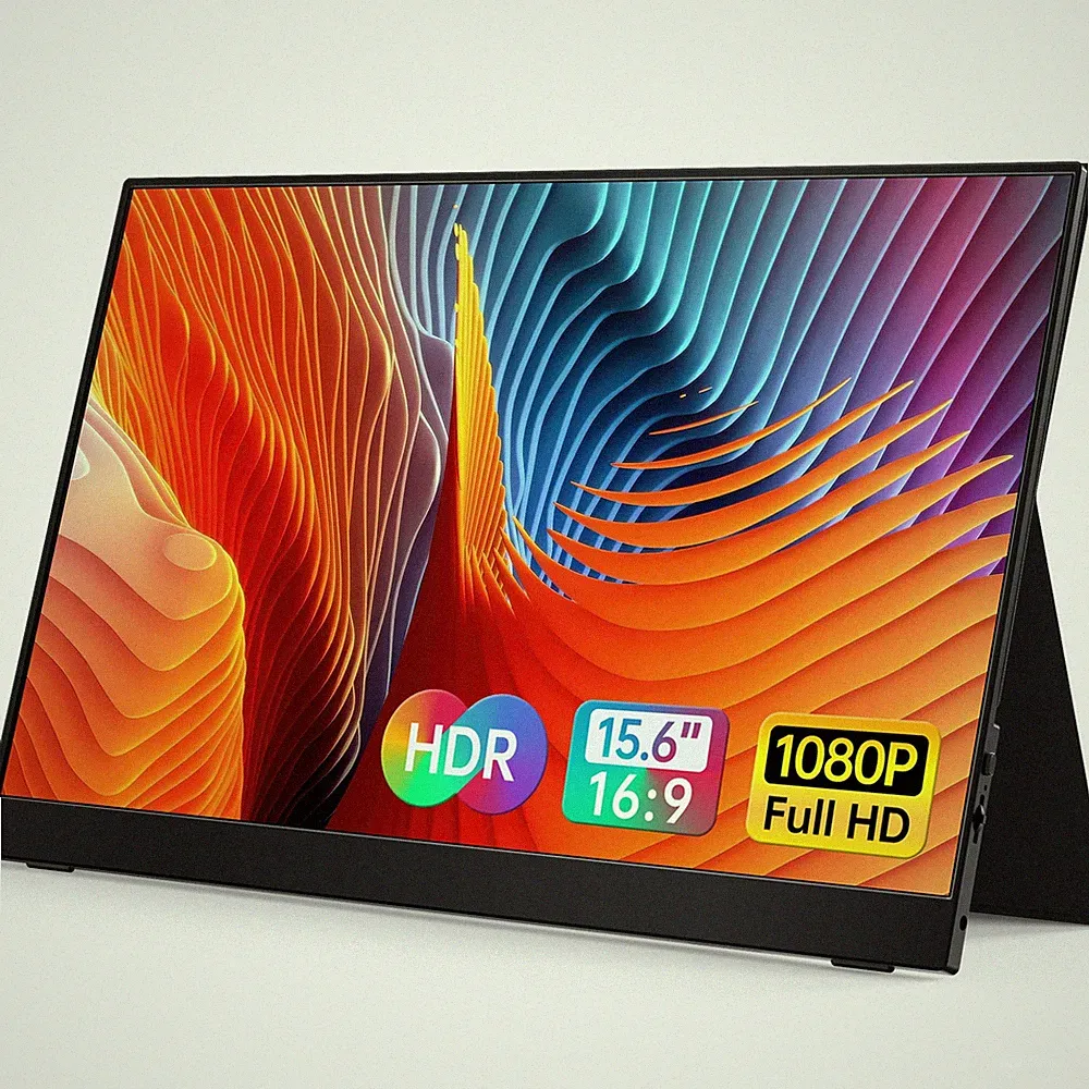 VILVA 15.6 Inch 1080P Portable Monitor FHD IPS USB C HDMI Dual Speakers
