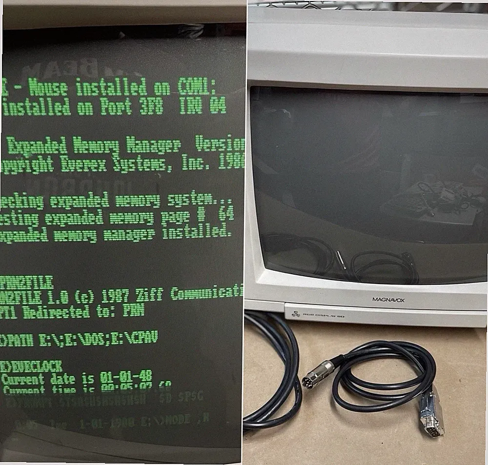 VINTAGE 1988 MAGNAVOX RGB DISPLAY 80 COLOR MONITOR 13" CRT PC GAMING CM8762