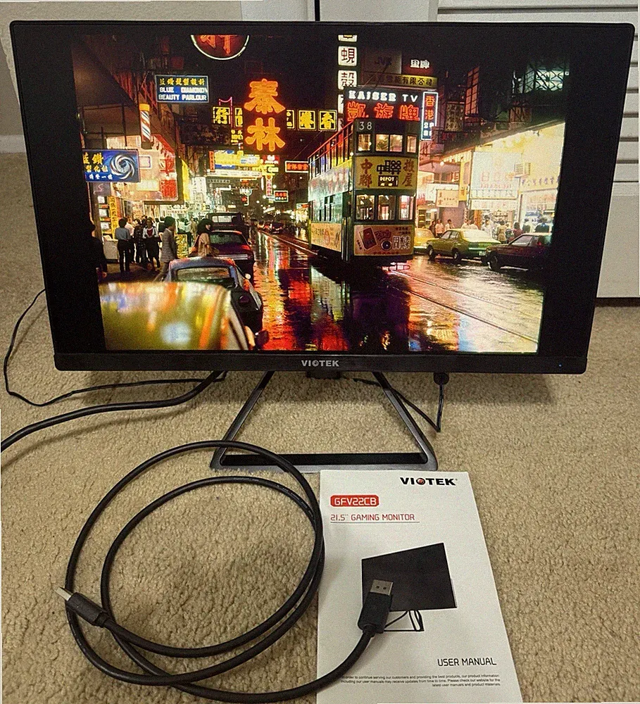Viotek GFV22CB 22-inch 144/120Hz Compact Gaming Monitor Used Tested PC SCREEN