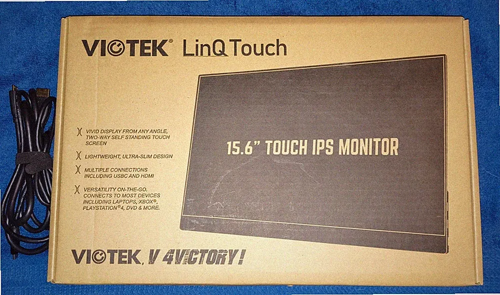 Viotek LinQ 15.6 Inch Touch, Portable, Mini HDMI, Full HD 1080 w/IPS & Speakers