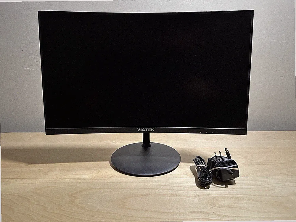 Viotek MYAEQ 24" Curved LCD Monitor, 1920x1080, HDMI, VGA, 75Hz, Black