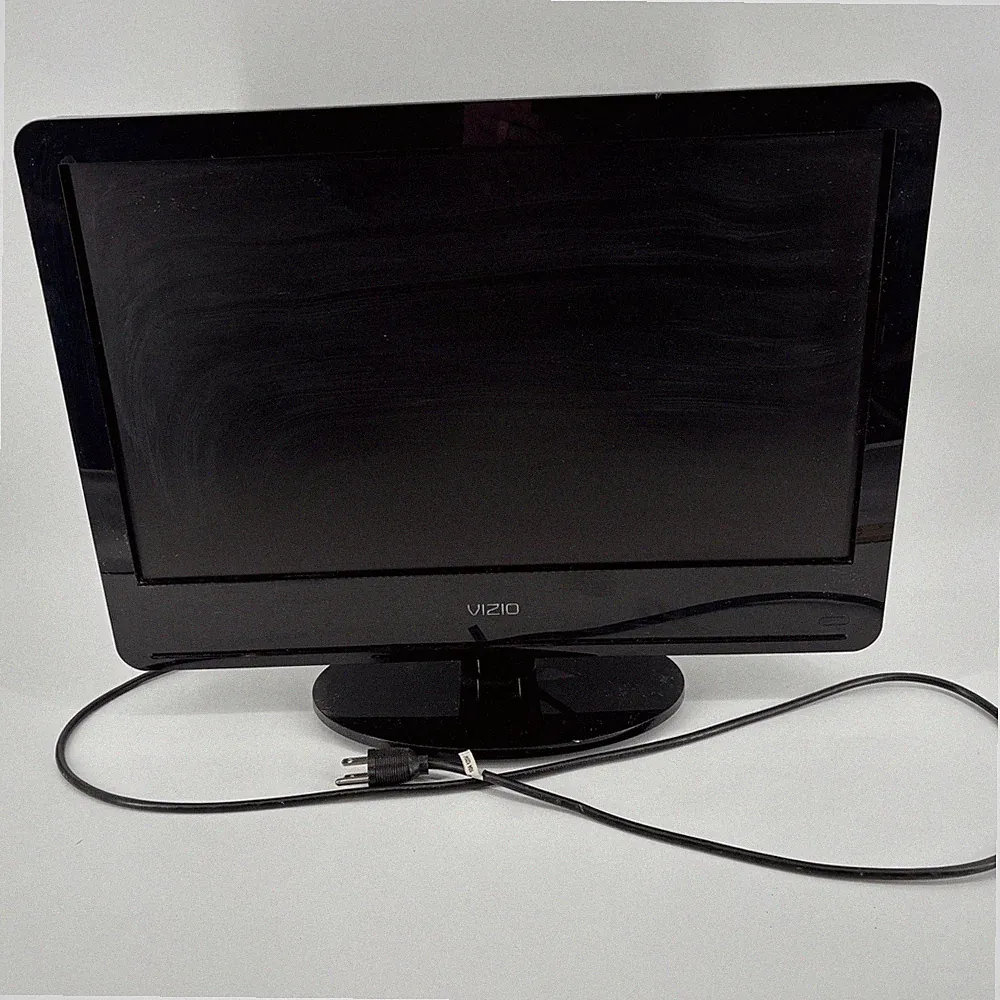 Vizio TV 22" Black VA220E 1080p LCD HDTV HDMI PC Monitor Works Good Retro Gaming