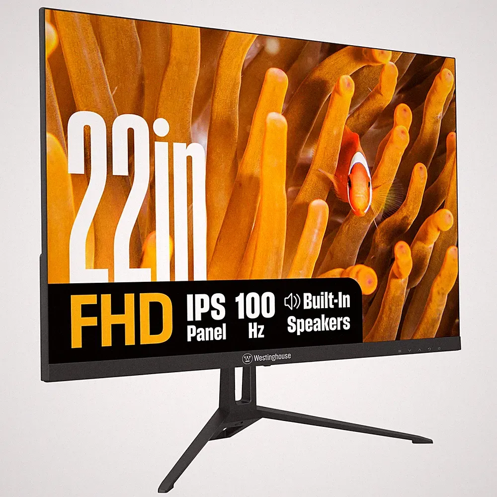 Westinghouse 22 Inch Full HD IPS Monitor, 100Hz Refresh Rate, 1ms Response, HDR