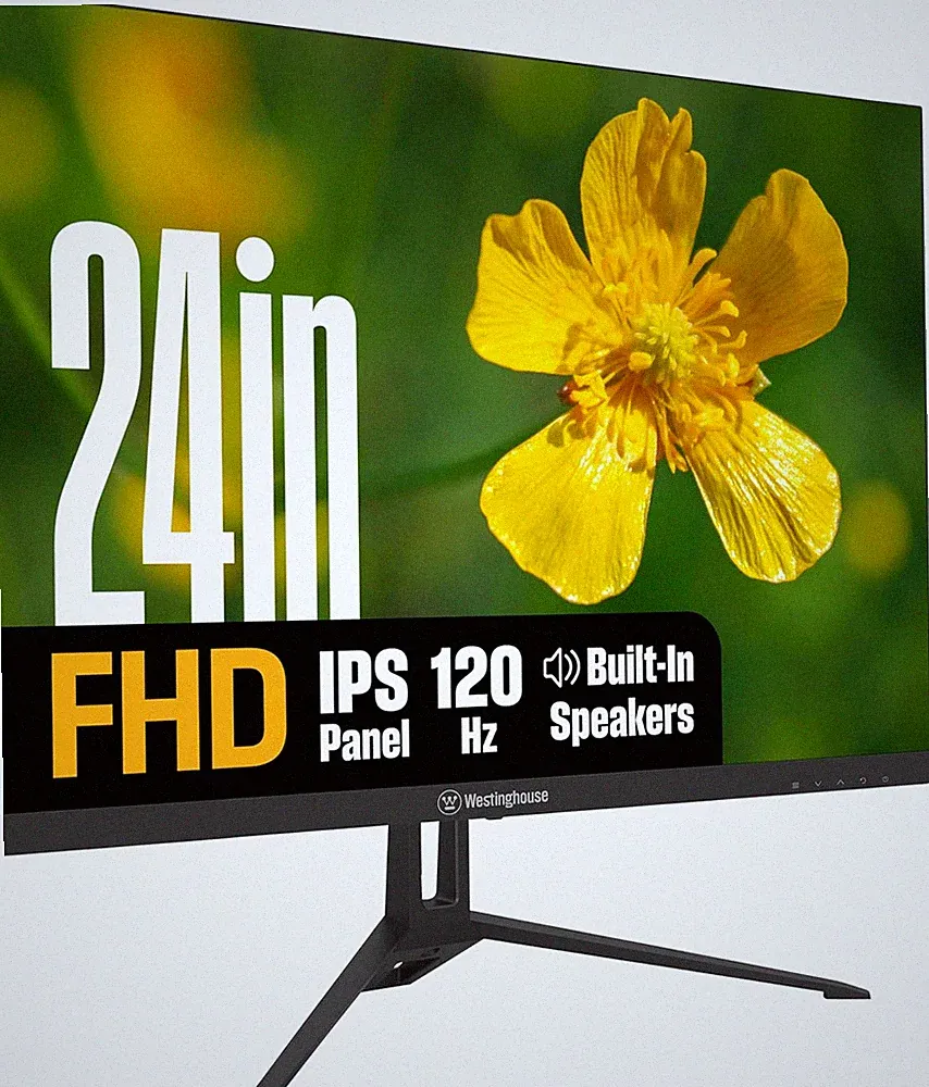Westinghouse 24" 120Hz Gaming Monitor, 1ms, FHD, HDR, Built-In Speakers
