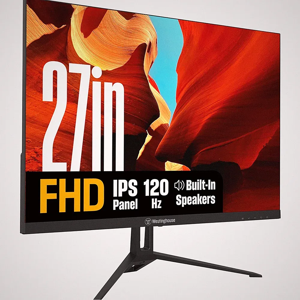 Westinghouse 27 Inch Gaming Monitor, 27 Inch, 120Hz, 1ms, Full HD, Black
