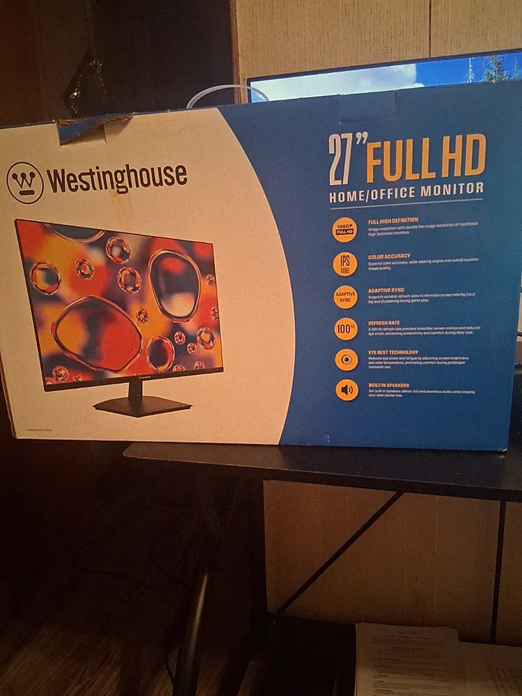 Westinghouse 27 Inch Monitor, 1080p Full HD IPS Computer Screen, 120Hz Refresh R
