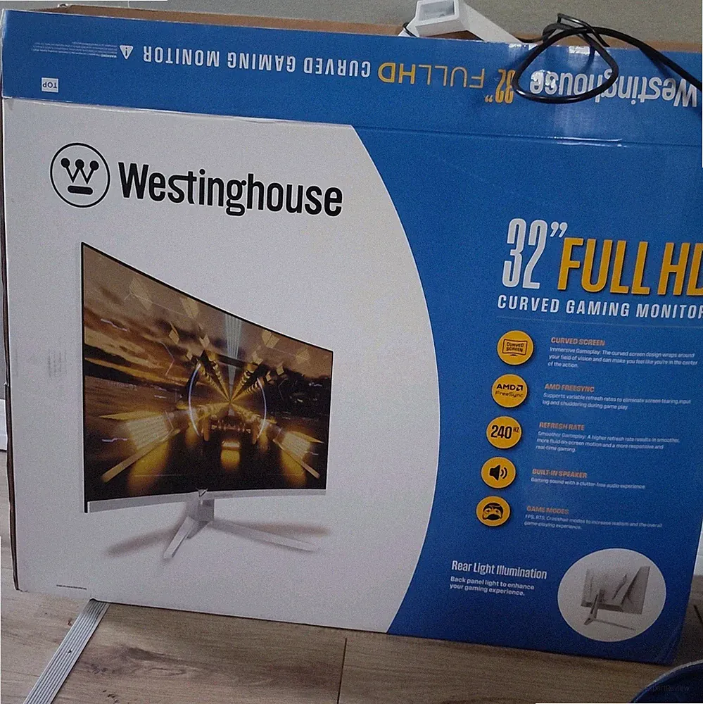 Westinghouse 32" Curved FHD 1080p 165Hz 4ms Gaming Monitor White WM32DX9019