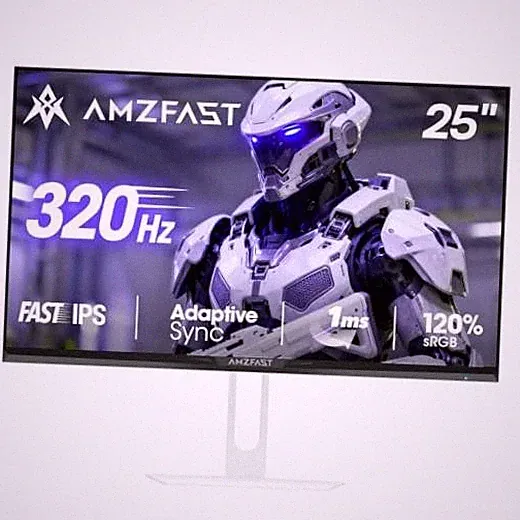 White Gaming Monitor 320Hz/300Hz/240Hz, FHD 1080P 1ms Fast IPS 25 Inch
