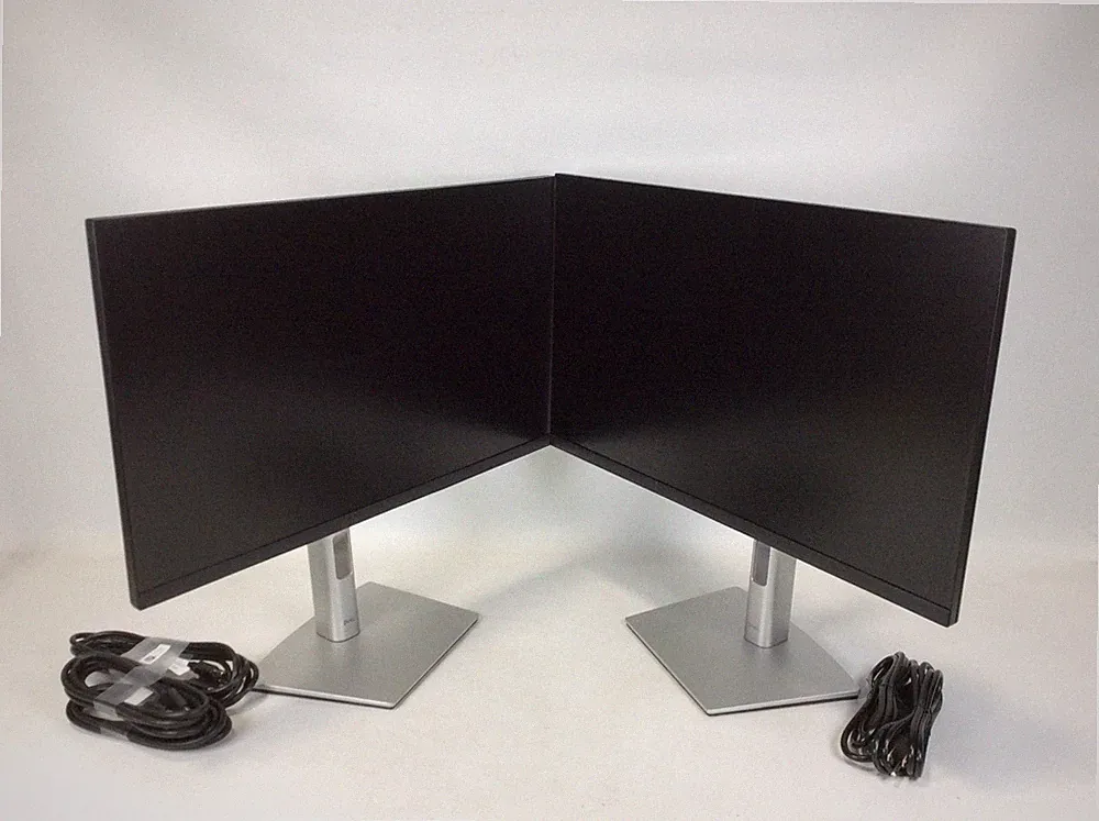 x2 Dell P2422H 24 Inch Full HD IPS LCD LED Monitor 1920x1080
