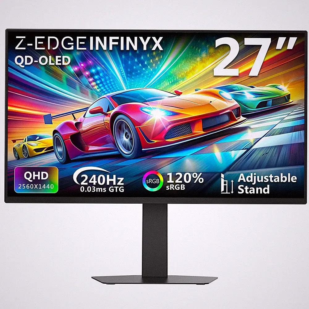 X27 27" 2K 240Hz 0.03ms OLED Gaming Monitor, Adjustable Stand, 3-Years Warranty