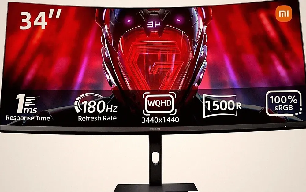 Xiaomi Curved Gaming Monitor 34-inch 180Hz High Reshed Rate 1ms Fast FreeSync