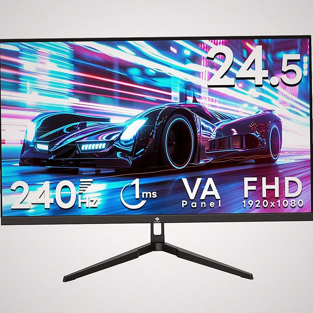 Z-EDGE 24.5" 1080P 240 Hz 1 ms FreeSync HDMI + DP VA Flat Panel Gaming Monitor
