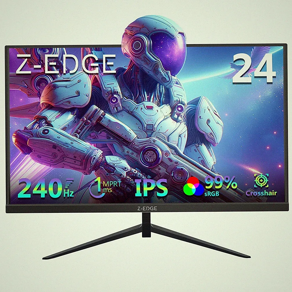 Z-EDGE 24.5" 1080P 240Hz 1ms IPS Gaming Monitor, Black / White Colors