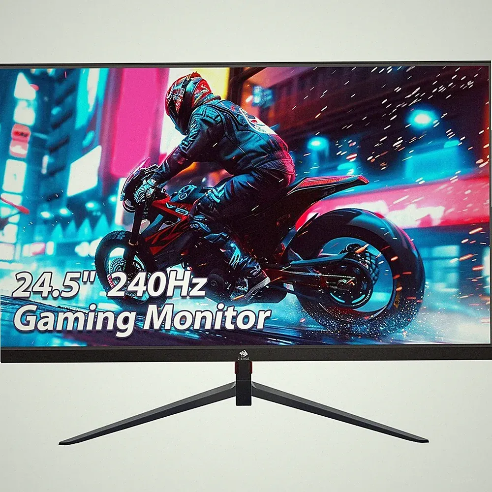 Z-EDGE 24.5" 1080P FHD 240Hz 1ms Flat Panel Gaming Monitor, FreeSync, HDMI + DP