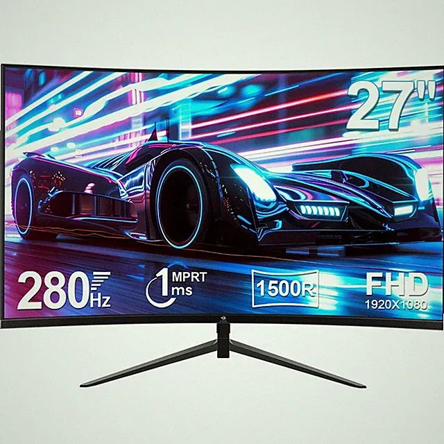 Z-EDGE 27" 1080P 280Hz 1ms Curved Gaming Monitor, FreeSync, HDMI x 1, DP x 1