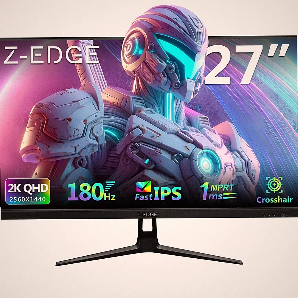 Z-EDGE 27" 2K QHD 2560 x 1440 180Hz(DP) 144Hz(HDMI) 1 ms IPS Flat Gaming Monitor
