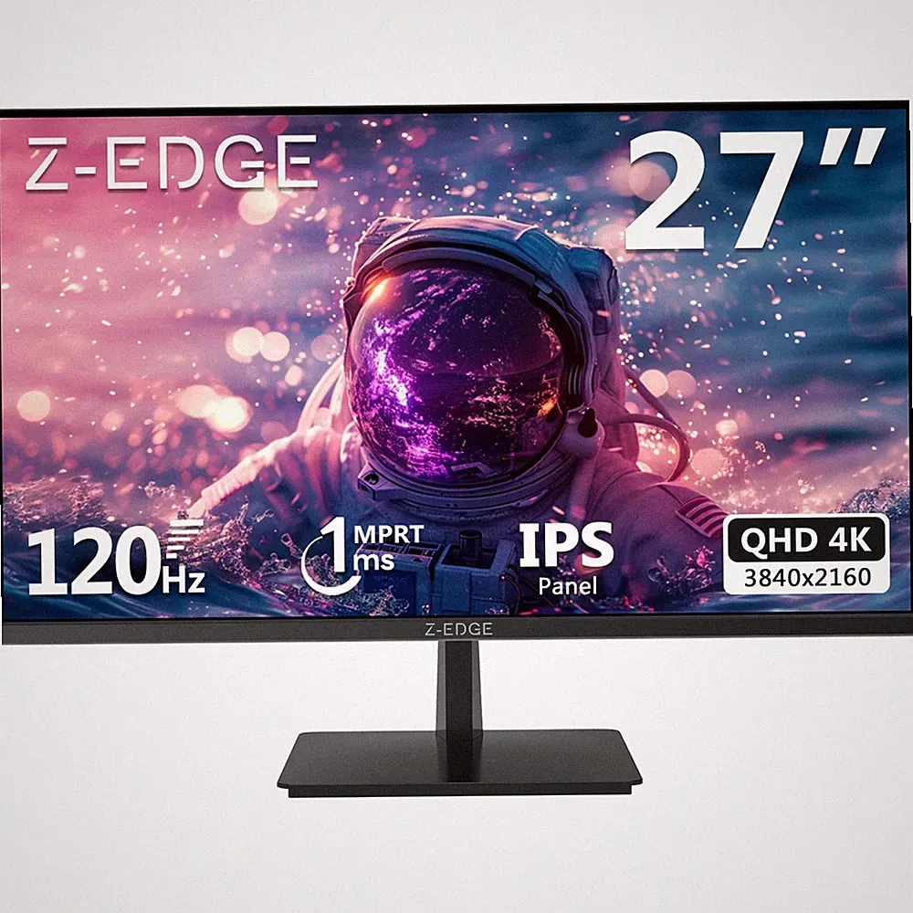 Z-EDGE 27" 4K 3840x2160 120Hz 1ms IPS Gaming Monitor, HDMI 2.1, DP 1.4, FreeSync