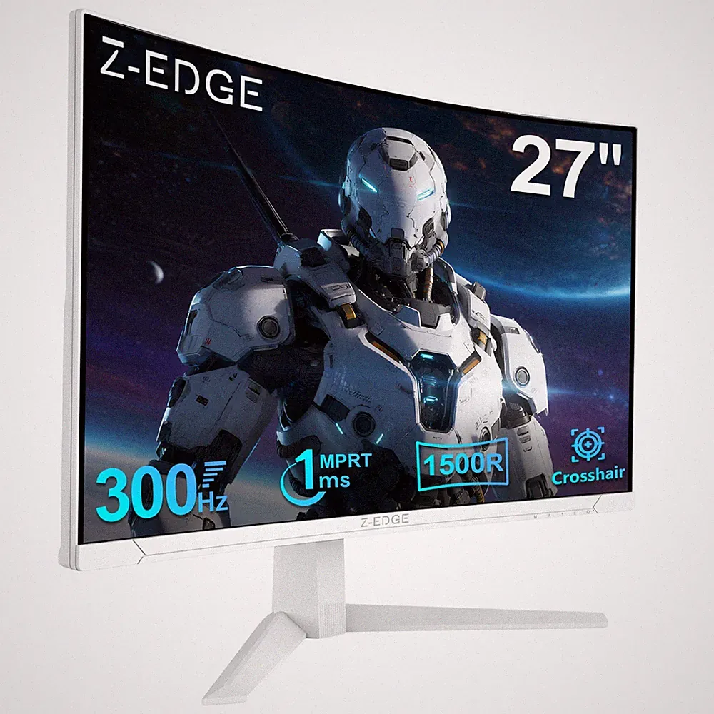 Z-EDGE 27" Full HD 300Hz 1 ms Curved Gaming Monitor, HDMI x 2, DP x 2, FreeSync