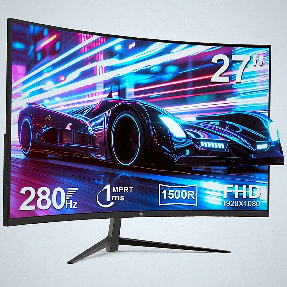 Z-EDGE 27 inch 1080P Full HD 280 Hz 1 ms FreeSync HDMI DP Curved Gaming Monitor