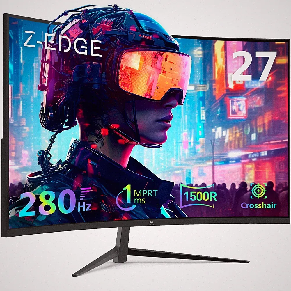 Z-EDGE 27 inch 1080P Full HD 280 Hz 1 ms FreeSync HDMI DP Curved Gaming Monitor
