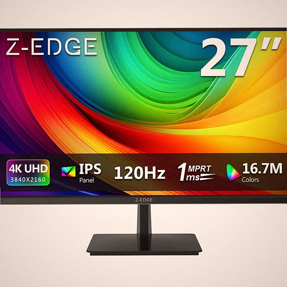 Z-EDGE 27 inch 4K UHD 3840x2160 120Hz 1ms IPS Gaming Monitor, HDMI x2, DP x2