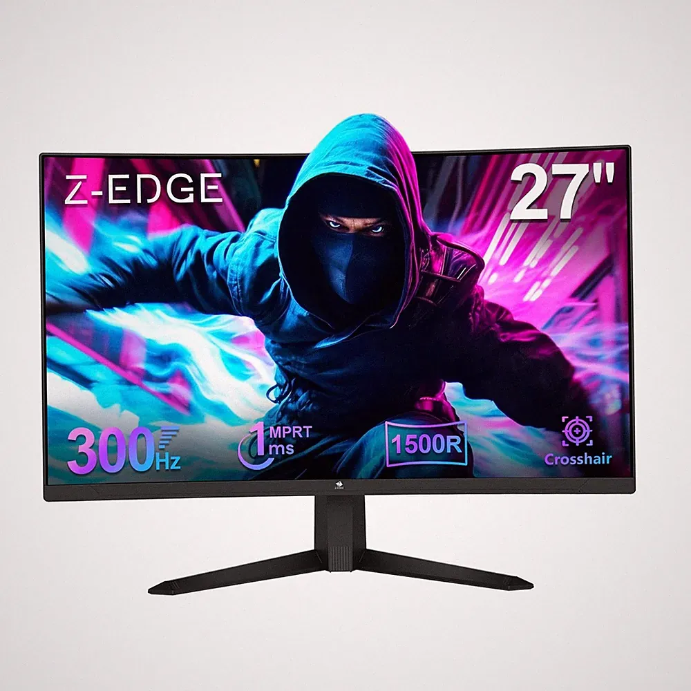 Z-Edge 27 inch Curved Gaming Monitor, FHD 1080P 300Hz 280Hz 240Hz Curved Moni...