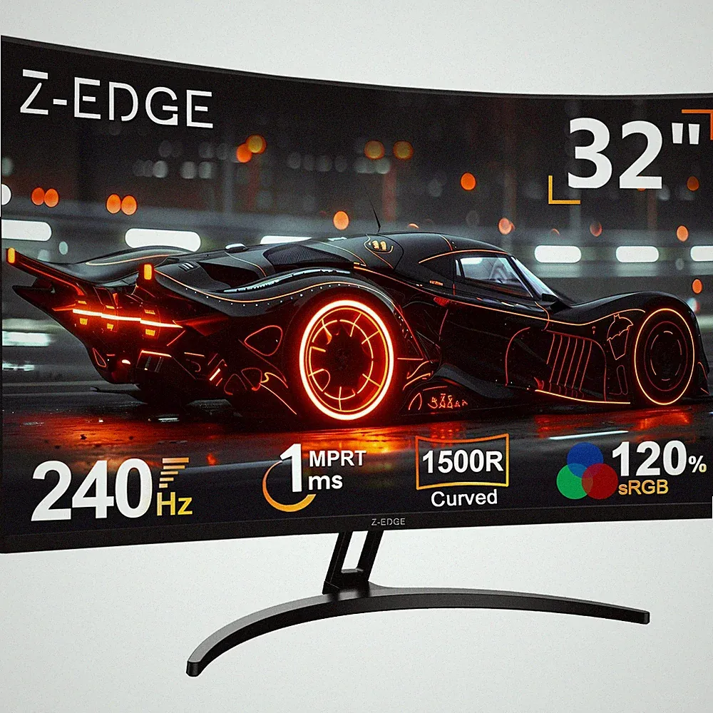 Z-EDGE 32" 1080P FHD 240Hz 1ms Curved Gaming Monitor, FreeSync, 1x HDMI + 1x DP