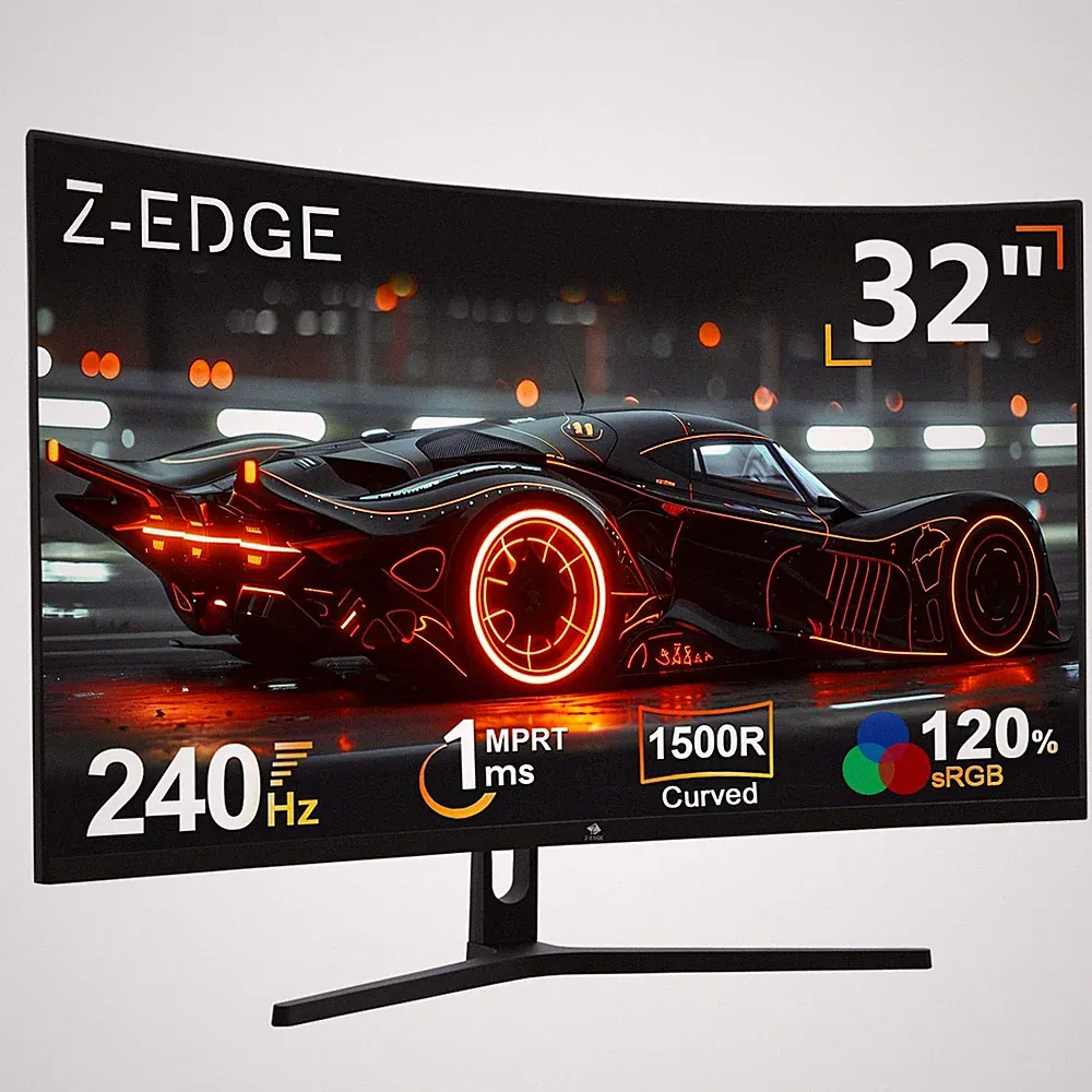 Z-Edge 32" Curved Gaming Monitor FHD 1080P 240Hz 1ms 1500R DP HDMI