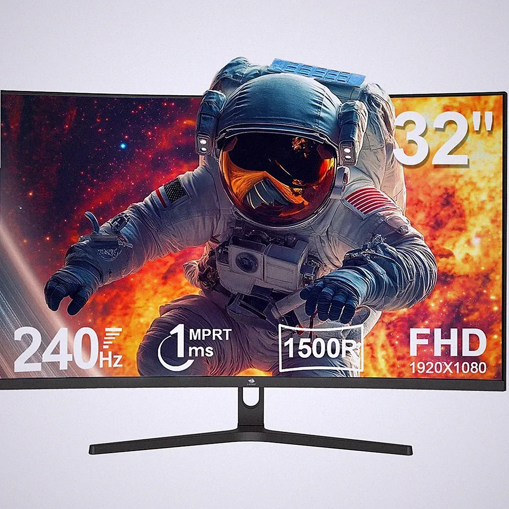 Z-EDGE 32 inch 1080P 1920x1080 240Hz 1ms VA Curved Gaming Monitor, 2 HDMI + 2 DP