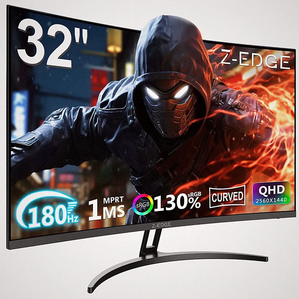 Z-Edge 32-inch Curved Gaming Monitor 16:9 1920x1080 180Hz 1ms Frameless LED Gami