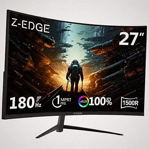 Z-Edge Curved Gaming Monitor, 1080P, 180Hz/144Hz Computer Screen 27 inch