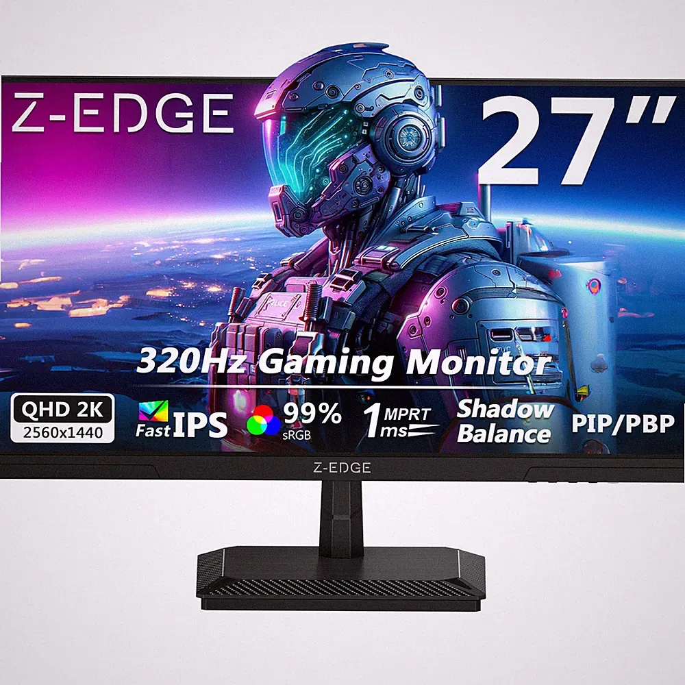 Z-EDGE G27IS 27 inch 2K QHD 2560x1440 sRGB 99% 320Hz 1ms Fast IPS Gaming Monitor